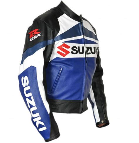 Suzuki Hayabusa Motorcycle Leather Jacket Racing Biker Jackets XS-3XL. . Suzuki motorcycle jacket